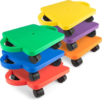 Champion Sports Standard Scooter Set w/Handles - Blue, Green, Orange, Red, Yellow, Purple - Plastic Champion Sports Standard Scooter Set w/Handles - Blue, Green, Orange, Red, Yellow, Purple - Plastic