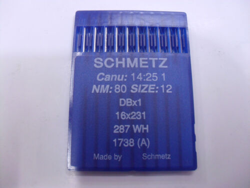CARTINA DA 10 AGHI SCHMETZ SIST. 287 WH 1738 A PER MACCHINA CUCIRE INDUSTRIALE - Foto 3 di 7