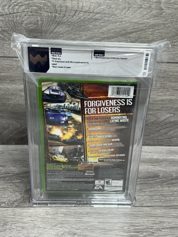 9.4 A+ Burnout Revenge Microsoft Xbox Black Label Sealed New WATA NOT VGA CGC - Image 3 of 4