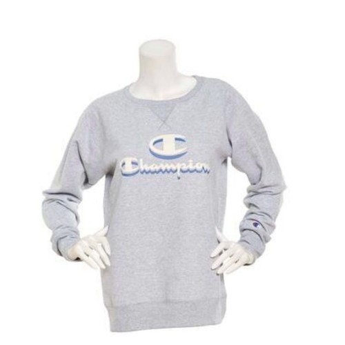 Champion Pullover Sweatshirt Women Small Oxford Gray Long Sleeve Crew Neck NEW - Picture 4 of 9