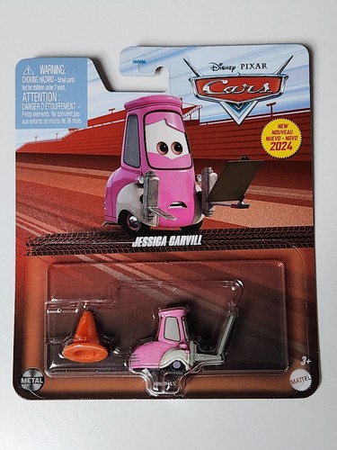2024 Disney Pixar Cars, On The Road "Jessica Carvill" & Cone 1:55 Sammlerstück