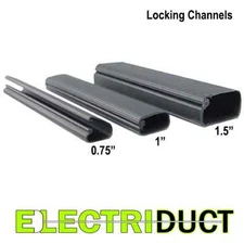 Adhesive Backed Locking Channel Raceways  & 1" Wire Clips for Cable Management -