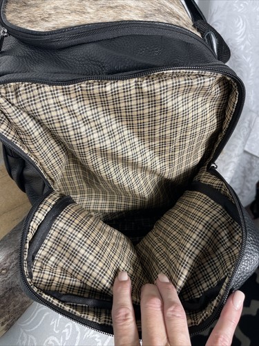 NEW Brindle Brown Real Cowhide Genuine Leather Duffle Bag Beautiful and Durable - Picture 12 of 17