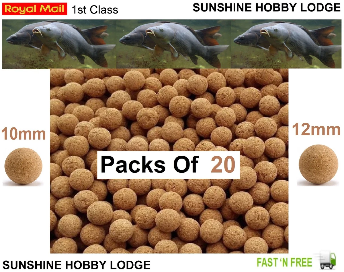 Carp Fishing Cork Balls 10mm 12mm For Pop Up Bait Poppers Boilie, carp