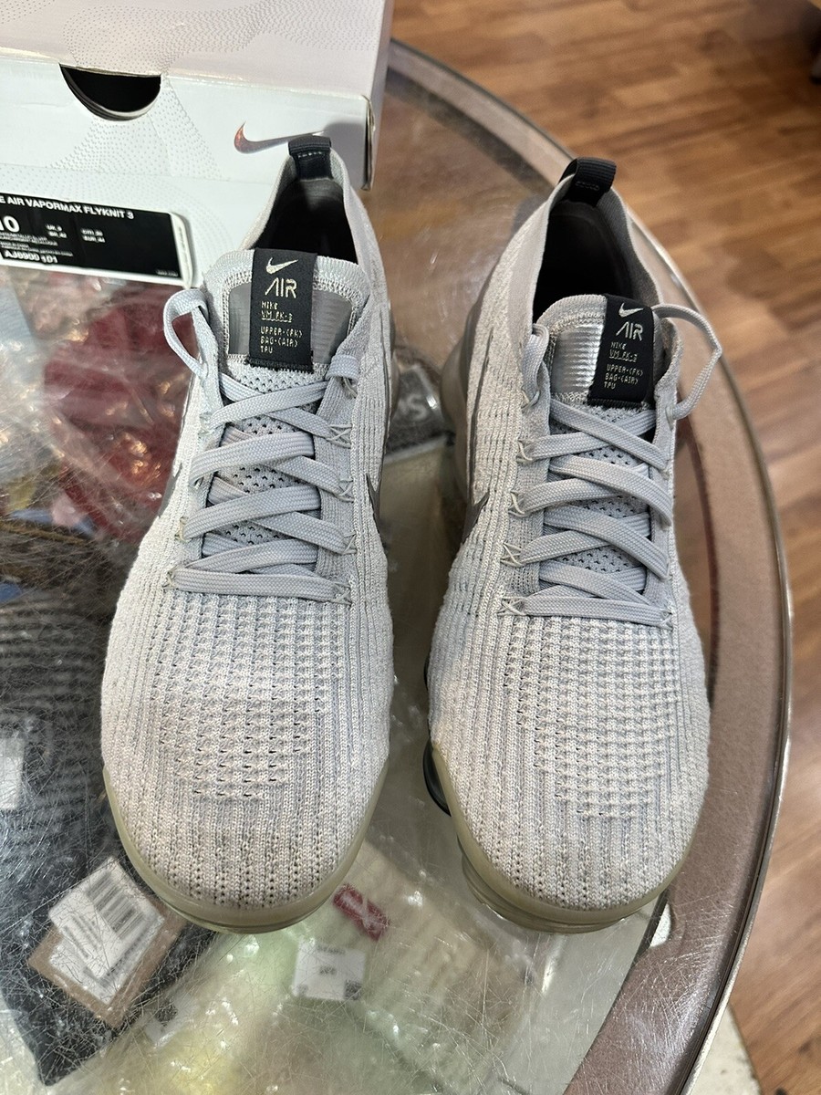 Nike Air VaporMax Flyknit 3 Reflective Silver 2019 AJ6900-101 Size 10