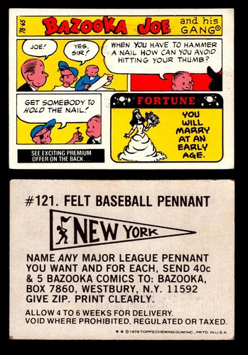 Bazooka Joe and His Gang 1970er Jahre Topps Vintage Sammelkarten Sie wählen Singles - Bild 57 von 57