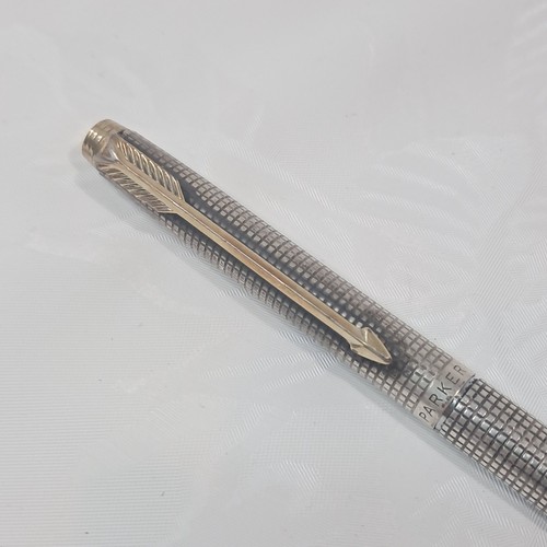 PARKER Cisele Druckbleistift Sterling Silber 925 vergoldet Twist Crosshatch - Bild 2 von 12