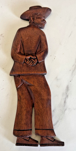 Primitive Wooden Folk Art Hanging Silhouettes MCM 9.5" Height Lot of 4 BxY - Picture 2 of 6
