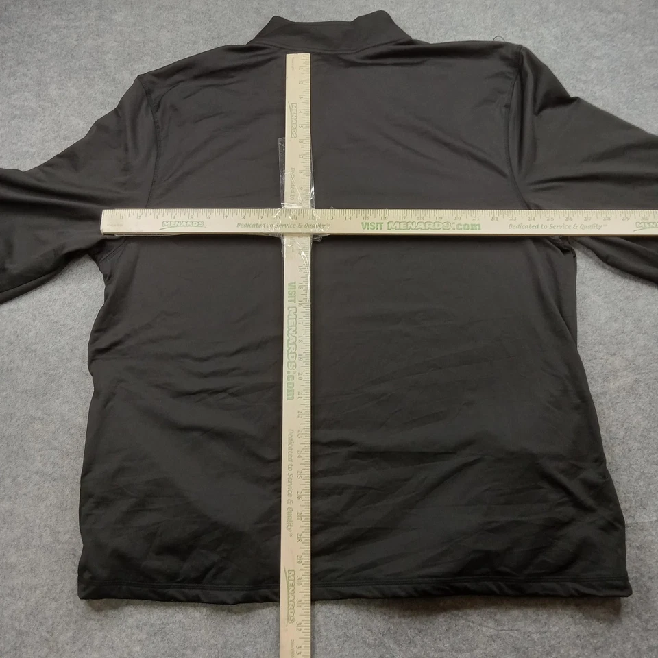 Camisa Kenneth Cole Para Hombres 4XL Negra Cuarto Cremallera Manga Larga Elástica Pullover Foto 3 de 4