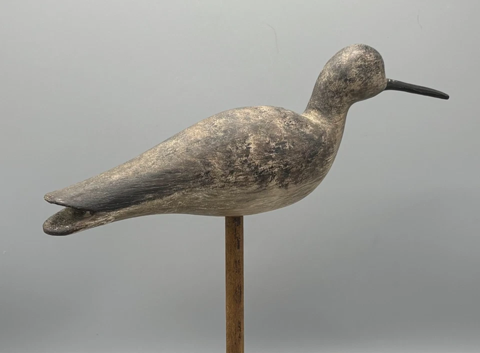 ***PINTURA ORIGINAL*** SEÑUELO WILLET SHOREBIRD COLA DIVIDIDA - CUERPO SÓLIDO Foto 3 de 4