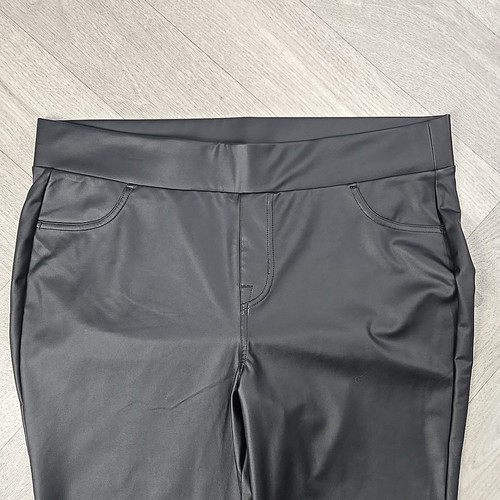 New! Torrid Size 2 (36x27) Faux Leather Pleather Leggings Pockets Skinny Black - Picture 4 of 18