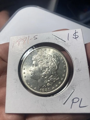 1881s Morgan Silver Dollar. Gem BU Prooflike.