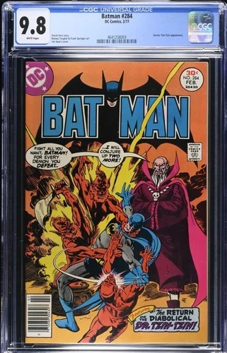 BATMAN 284 CGC 9.8 WHITE PAGES HIGHEST GRADED LOW CENSUS 1977 *FREE SHIPPING*
