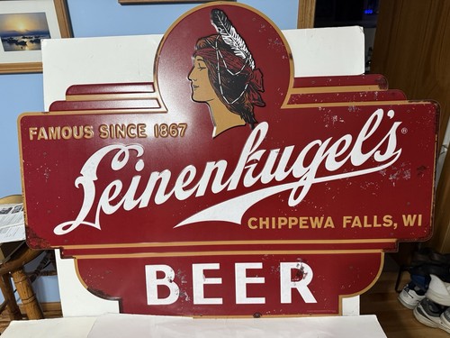 Insegna Birra Leinenkugel’s Grande 40 X 31 Retro Tin Tacker Nuova - Foto 8 di 8