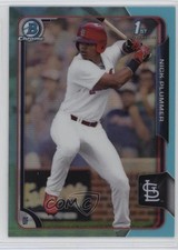 2015 Bowman Draft Chrome Sky Blue Refractor Nick Plummer #151 g6p