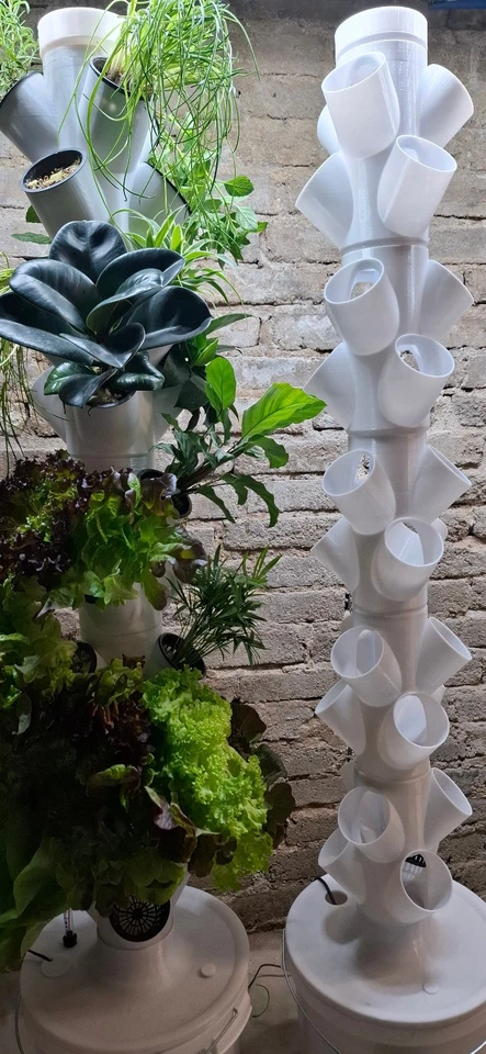 Hydroturm Vertikalgarten Hydrokultur Komplettset Anzucht Hydroponik Anbausystem - Bild 4 von 4