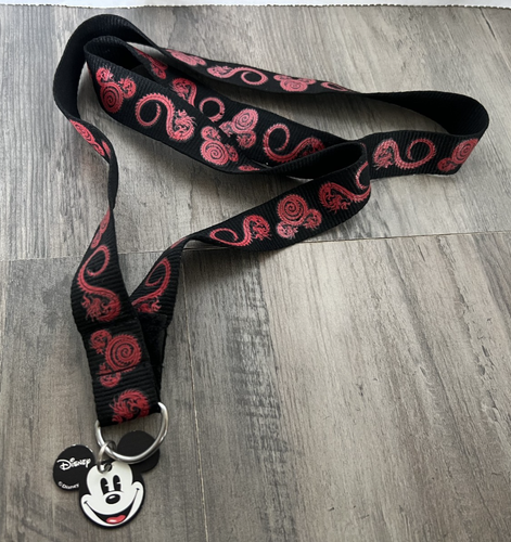 Lanyard - Black - Mickey Mouse Icon - Dragon - NO Disney Pins 48115 - Picture 2 of 5