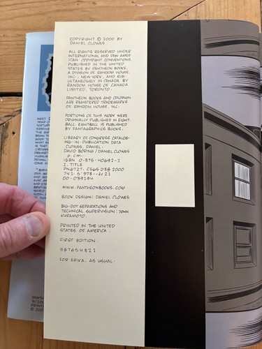 DAVID BORING by Daniel Clowes - Hardcover First Edition/1st Printing Eightball - Picture 3 of 5
