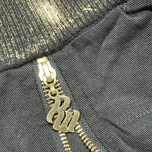 Gonna jeans donna Y2K RocaWear taglia 7 nero oro abbagliato logo ricamato nuova con etichetta - Foto 6 di 12
