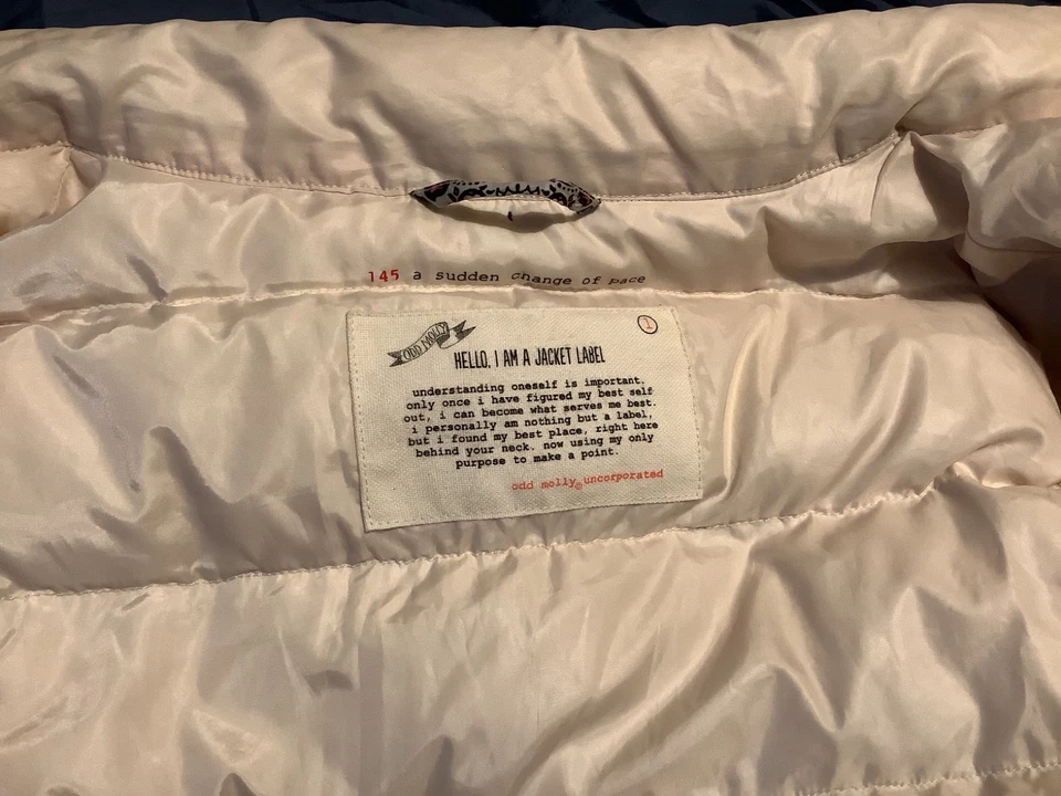 CHAQUETA CORTA DE PLUMÓN PUFFA ACOLCHADA MOLLY ODD TALLA 1 TALLA UK TALLA 8 EN MUY BUENA CONDICIÓN Foto 3 de 4