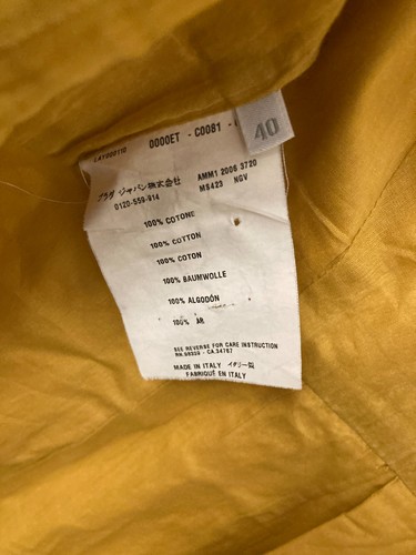 VGUC MIU MIU Cotton Jacket Mustard Yellow Snap Closures IT40 - Picture 12 of 15