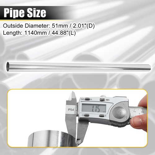 Universal Pack (1) 2" OD 45" Length DIY Custom Mandrel Exhaust Pipe 2 Inch - Picture 3 of 8