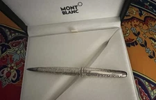 MONT BLANC Meisterstuck Solitaire Martele Sterling Silver Midsize Ballpoint  Pen