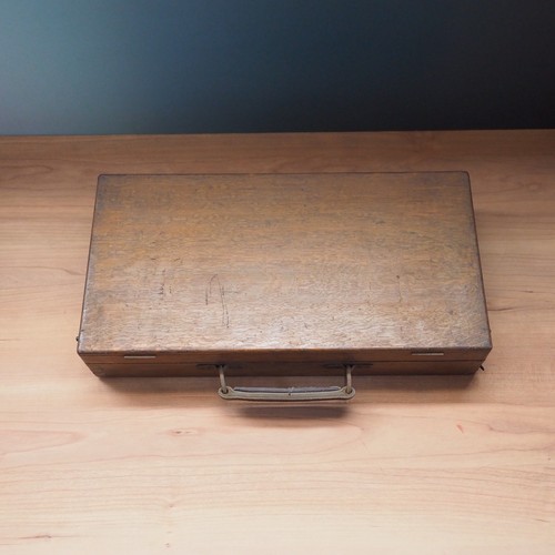 Caja de paleta de pintura de madera vintage de los años 40 - paleta, taza de óleo - - Imagen 23 de 24