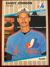 1989 Fleer set-break #381 Randy Johnson RC Rookie Marlboro Billboard Blacked Out
