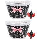 2 PCS Child Bike Basket Front Kids Scooter Bicycle Baskets for Bikes