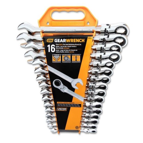 Gearwrench 16pc Flex Head Ratchet Spanner Set Metric 9902D - Picture 2 of 9