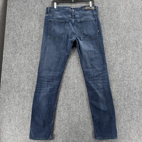 Hugo Boss Jeans Men 35 X 32 Blue Delaware Slim Fit Cashmere Touch Candiani Denim - Picture 2 of 19