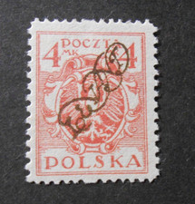 POLAND, POLSKA 1921 LEVANTE Stamps POLAND ORIGINAL PACKAGING LEVANT oblique 4m MH*