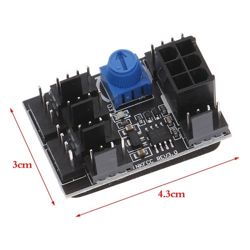 Chassis Fan PWM Hub Speed Controller High Power Support DC12V 3PIN/4PIN Sl=xp _j - Afbeelding 3 van 11