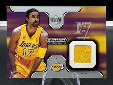 2002-03 Upper Deck Ovation Rick Fox #RF-U Ovation Authentics Jersey Card -Lakers