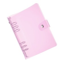 Soft PVC A6 Clear Binder Cover with Snap Button Closure,Purple