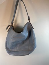 THE SAK WOMENS BLUE HOBO LEATHER SHOULDER BAG PURSE 14 X 10