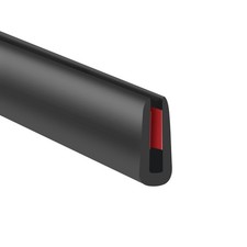 Rubber Edge Trim, 1/16" Self Adhesive Flexible U Channel Edge Protecter for S...