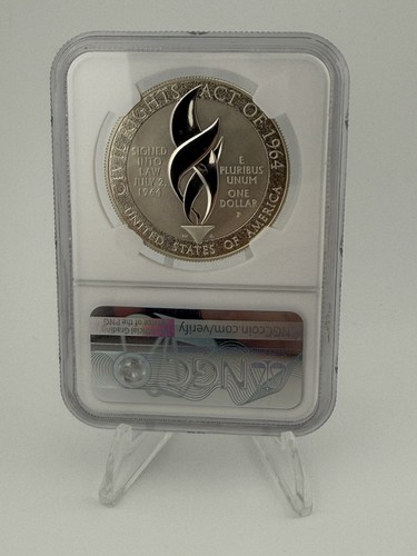 2014 P Civil Rights Act of 1964 Commemorative 1 oz silver (90%) NGC MS69 - Picture 2 of 2
