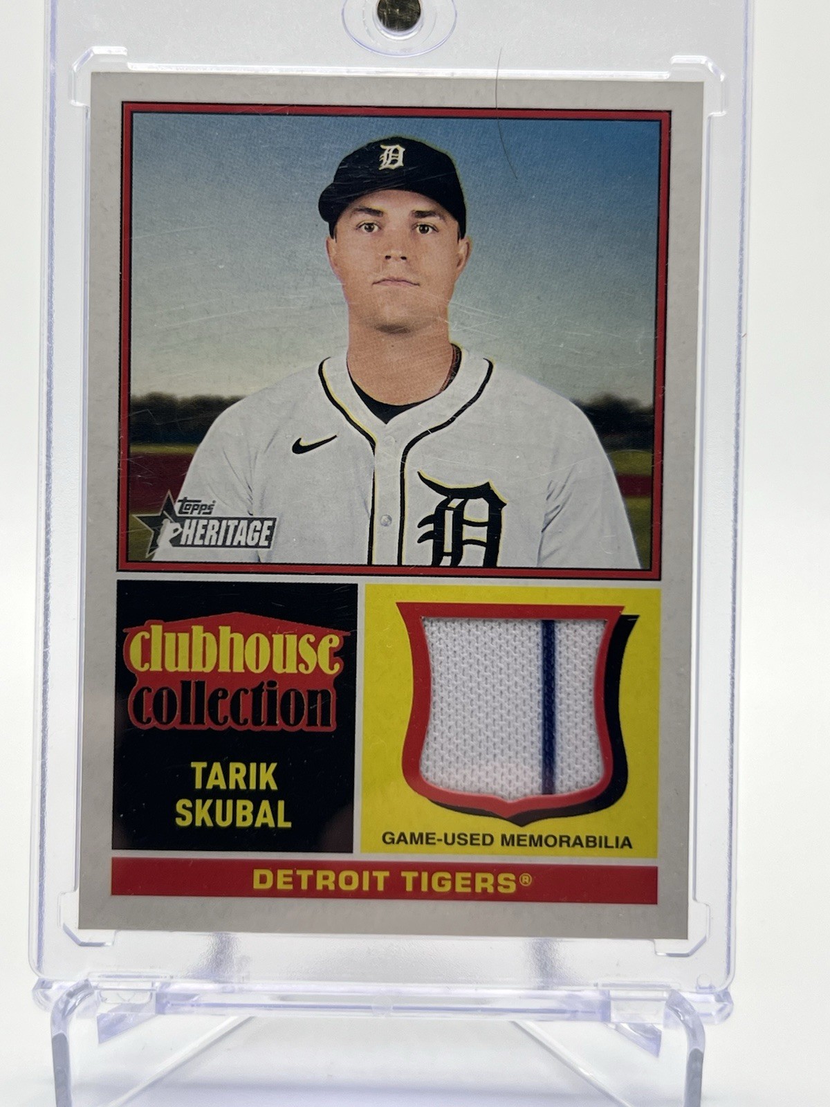 2025 Topps Heritage Tarik Skubal Clubhouse Collection Game Used Jersey