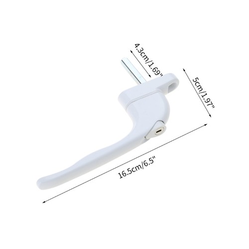 UPVC White Universal Espag Window Handle for Key Locking For Double Glazing - Picture 8 of 8