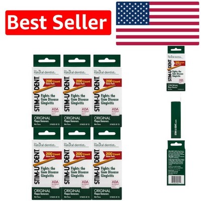 Natural ADA Approved Plaque Remover Sticks - Mint Flavor, 200 Count Per Box