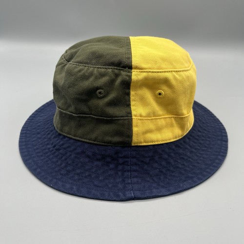 Polo Ralph Lauren Twill Color Block Bucket Hat Blue Green Yellow Youth 4-7 - Picture 8 of 8