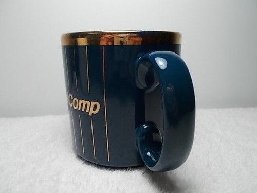 Vintage CalComp Blue & Gold Ceramic Coffee Tea Cup Mug Made In England Plotters - Picture 4 of 6