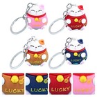  8 stücke Schöne Katze Schlüsselanhänger Chinesische Katze Anhänger Keychain