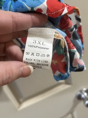 Seidenbluse mit Blumenmuster Größe 3xl neu mit Etikett - Bild 6 von 7