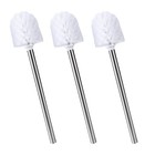 BESTOMZ 3pcs Stainless Steel WC Bathroom Cleaning Toilet Brush Head Holder