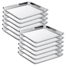  12 Pieces Baking Sheet Pan Cookie Sheet Set for Oven 16 x 12 x 1 Inch