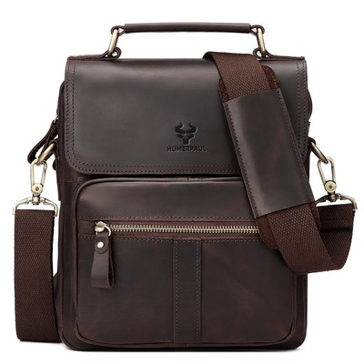 #ad #ad Leather Sling Shoulder Crossbody Bag Man Purse Messenger Bags for Men Women O...
