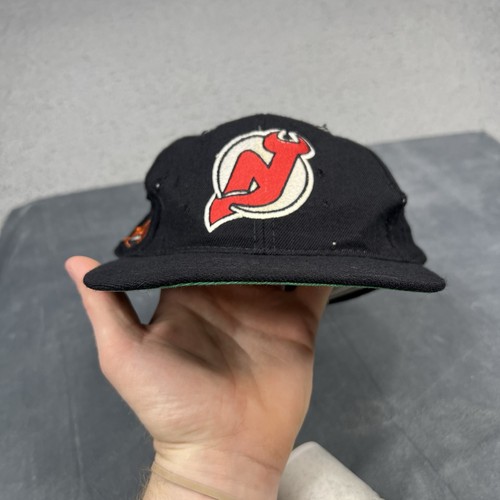 Vintage 90s New Jersey Devils American Needle Blockhead SnapBack Distressed NHL - Picture 15 of 15
